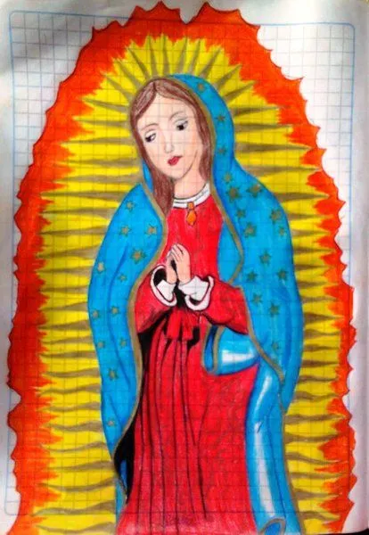 Virgen de Guadalupe dibujar - Imagui