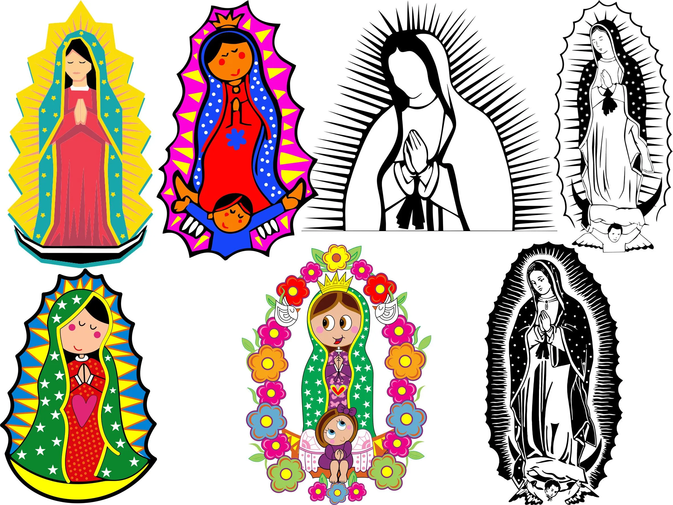 Virgen de guadalupe svg - Etsy México