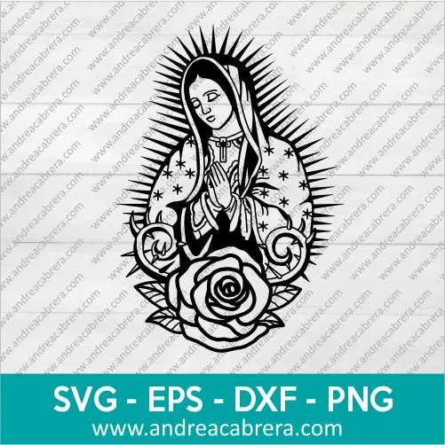 Virgen de Guadalupe vector SVG EPS DXF PNG