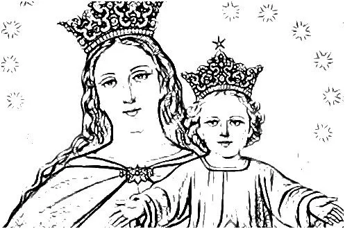 Imagenes de la virgen de urkupiña para colorear - Imagui