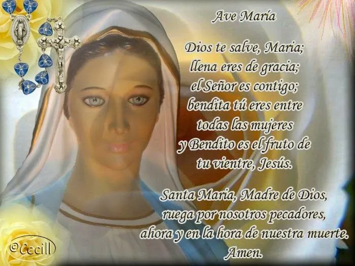VIRGEN MARÍA, RUEGA POR NOSOTROS : AVE MARÍA
