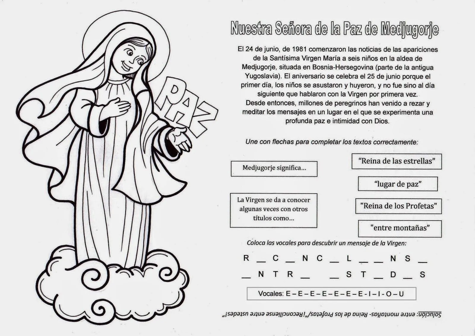 VIRGEN MARÍA, RUEGA POR NOSOTROS : NUESTRA SEÑORA DE LA PAZ DE ... VIRGEN MARÍA, RUEGA POR NOSOTROS : NUESTRA SEÑORA DE LA PAZ DE ...