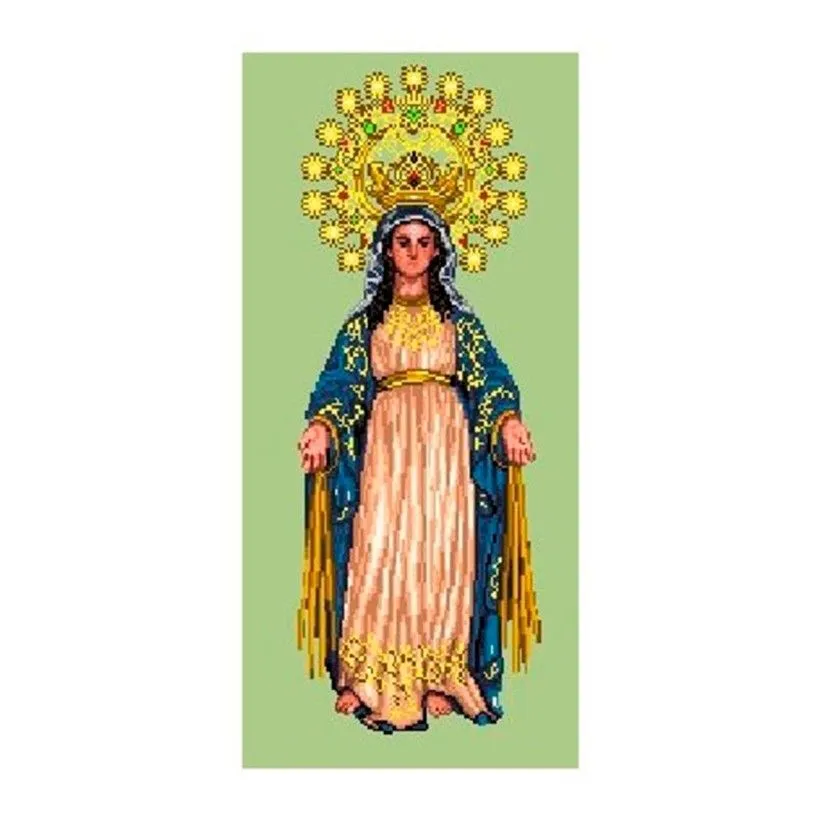 Virgen Milagrosa Patron Esquema Diagrama Grafico de Punto de Cruz Virgen Milagrosa Patron Esquema Diagrama Grafico de Punto de Cruz