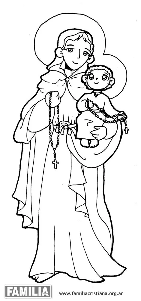 La virgen del rosario - dibujo - Imagui