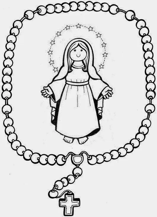 Virgen del rosario dibujo - Imagui