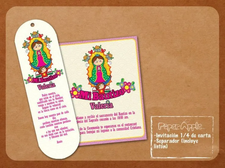 Virgencita. Bautizo niña | Invitaciones para días especiales ...
