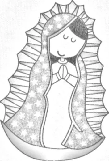 Me gusta la clase de religión: Virgencita de Guadalupe para colorear Me gusta la clase de religión: Virgencita de Guadalupe para colorear