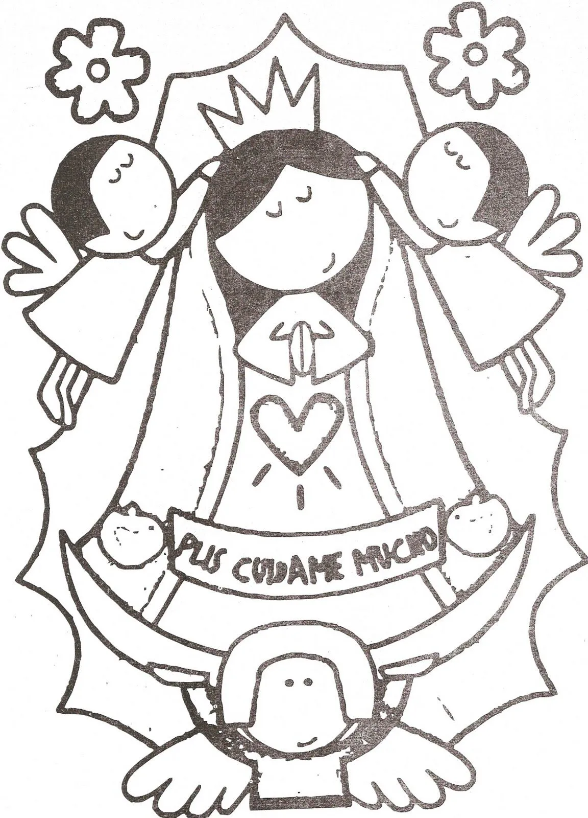 Virgencita para colorear - Imagui