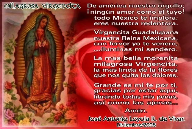 Virgencita Guadalupana (Dic.2008) 01 | RINCON POETICO LOYOLA Virgencita Guadalupana (Dic.2008) 01 | RINCON POETICO LOYOLA
