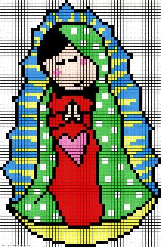 Virgencita plis | Bordado punto de cruz | Pinterest