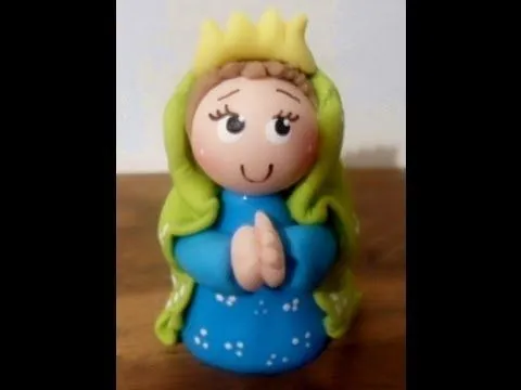 Como hacer Virgencita plis paso a paso porcelana fria pasta ...