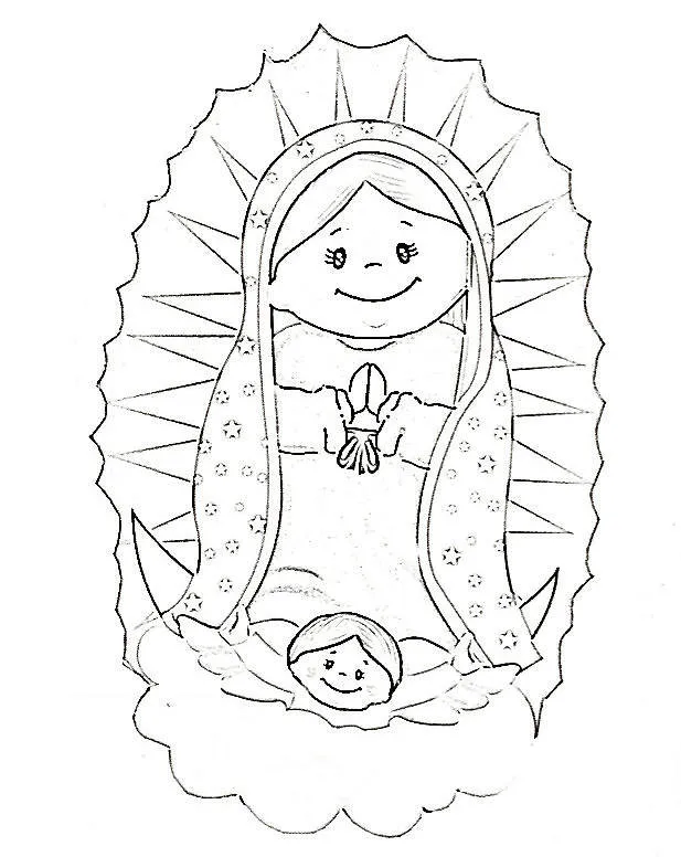 DE LA VIRGEN DE GUADALUPE ANIMADAS PARA COLOREAR - Imagui