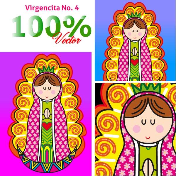 Virgencita vector free - Imagui