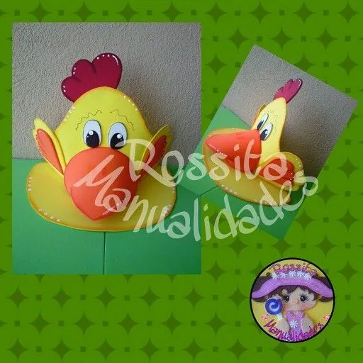 Visera 3d pollito | Mis trabajos Rosalinda | Pinterest Visera 3d pollito | Mis trabajos Rosalinda | Pinterest