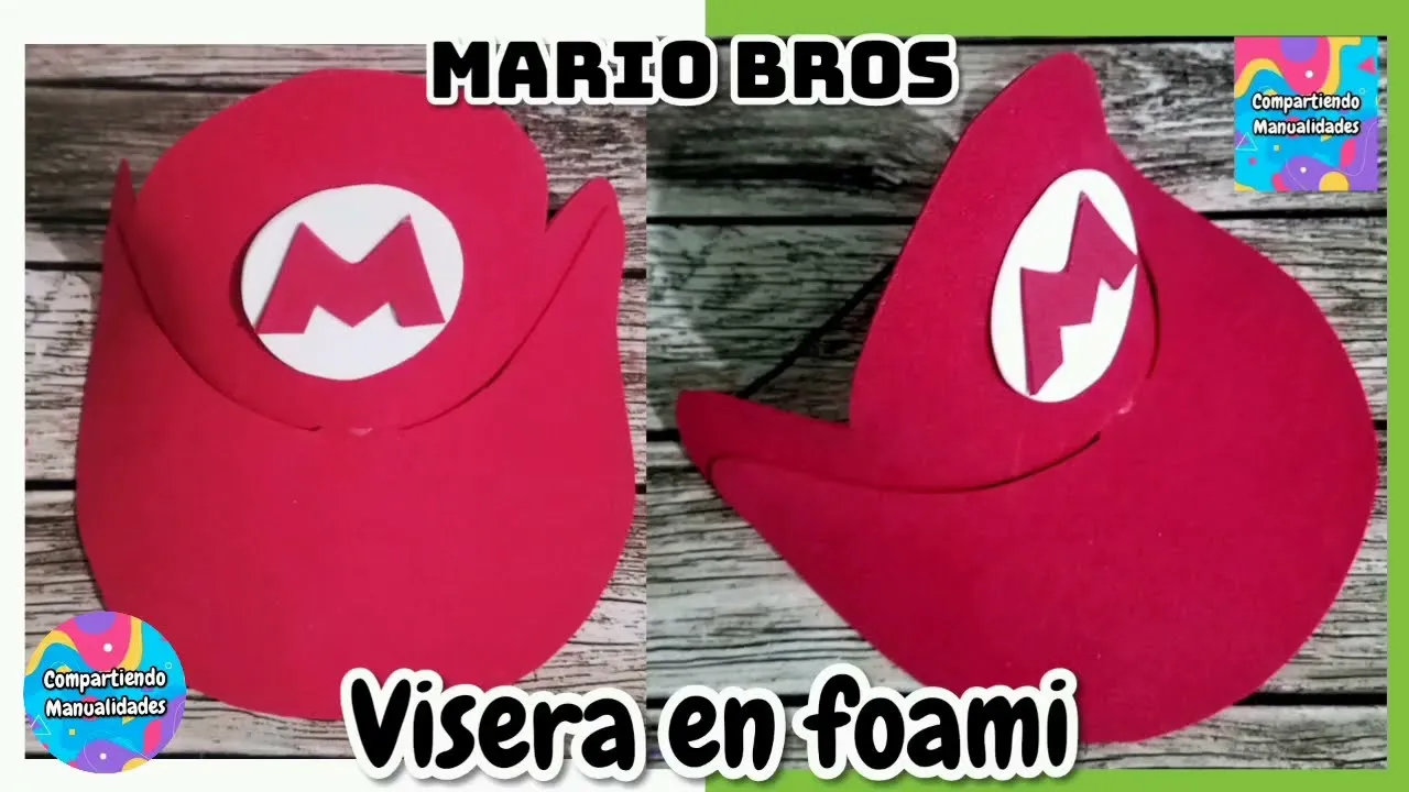 visera Mario Bros en foami - YouTube