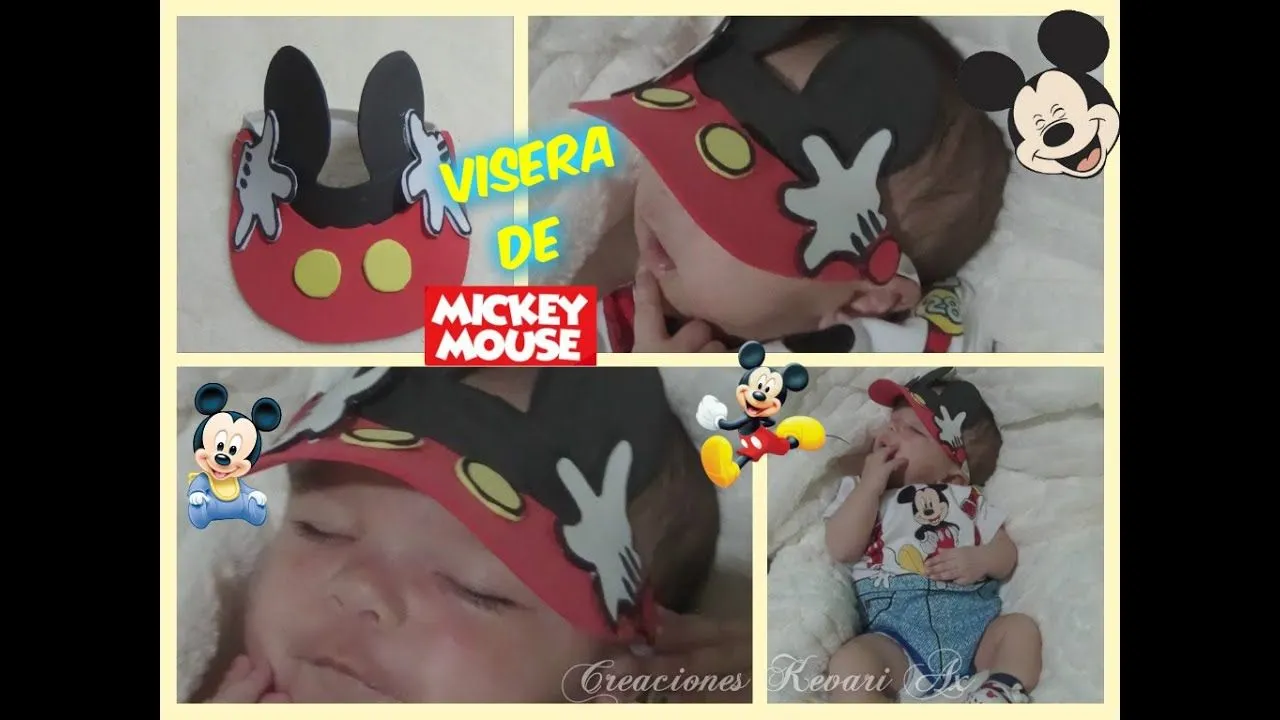 Visera de Mickey Mouse en foamy con Moldes - YouTube Visera de Mickey Mouse en foamy con Moldes - YouTube