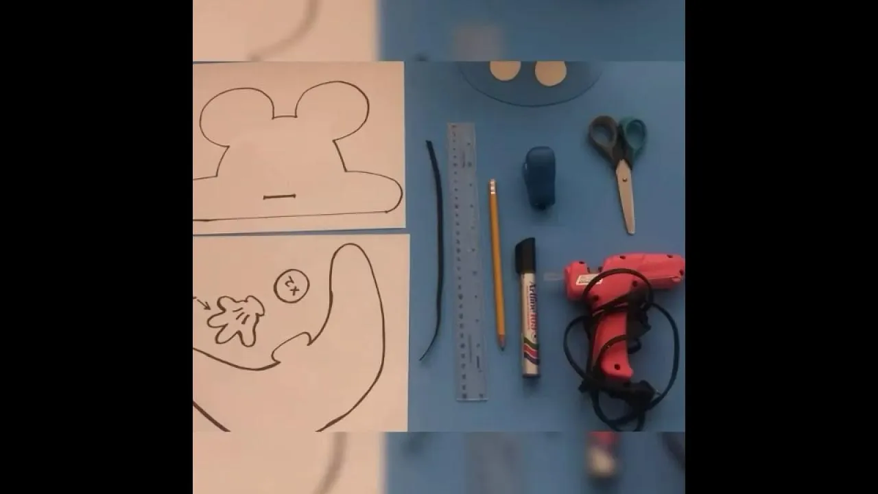 Visera de mickey mouse o mimi para fiesta etc con moldes - YouTube Visera de mickey mouse o mimi para fiesta etc con moldes - YouTube