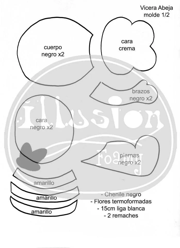 Viseras Abejita y León – moldes - Manualidades en Goma Eva y Foami Viseras Abejita y León – moldes - Manualidades en Goma Eva y Foami