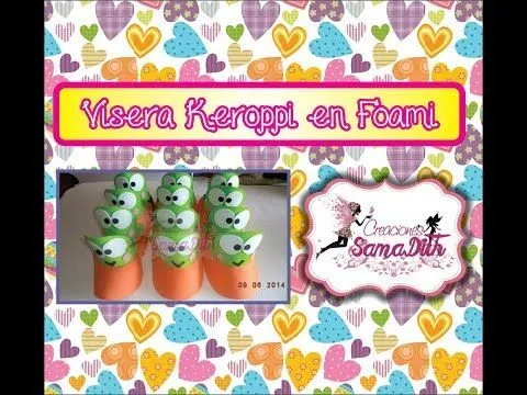 Como hacer una visera de keroppi en goma eva o foami - YouTube Como hacer una visera de keroppi en goma eva o foami - YouTube