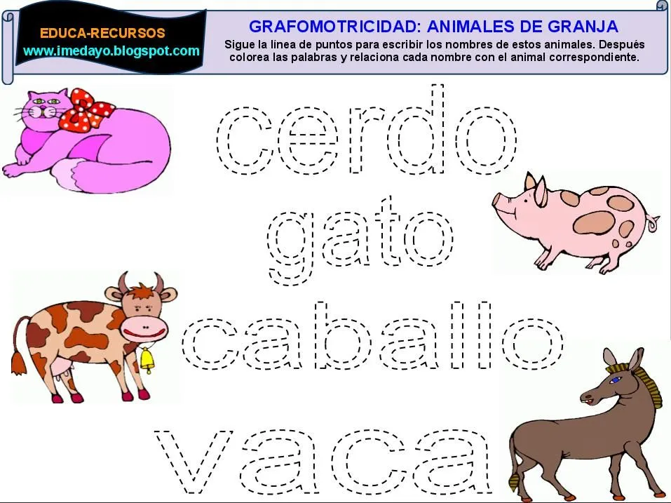 Grafomotricidad animales - Imagui