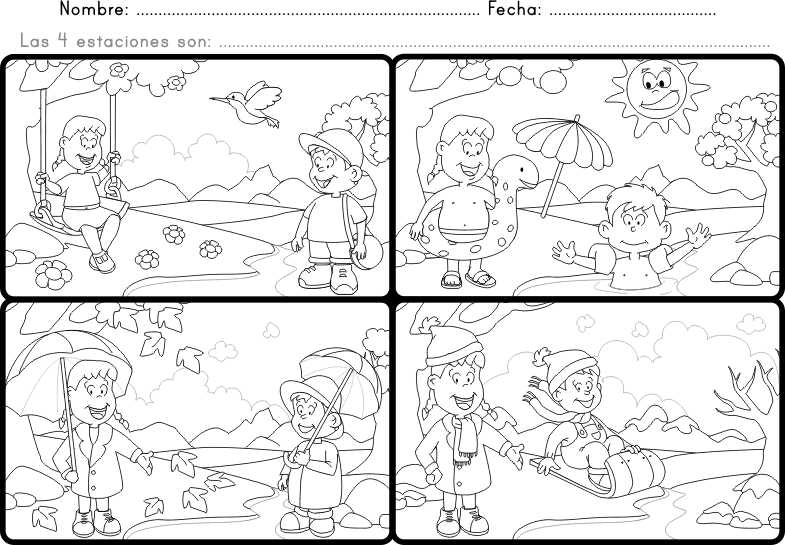 Dibujos para colorear de las estaciones del año en inglés - Imagui Dibujos para colorear de las estaciones del año en inglés - Imagui