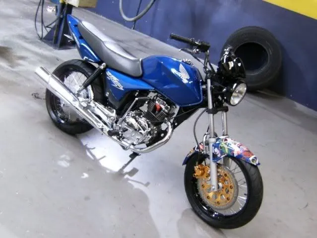 VISUAL MOTOS !: Cg 150 Azul Totalmente personalizada! VISUAL MOTOS !: Cg 150 Azul Totalmente personalizada!