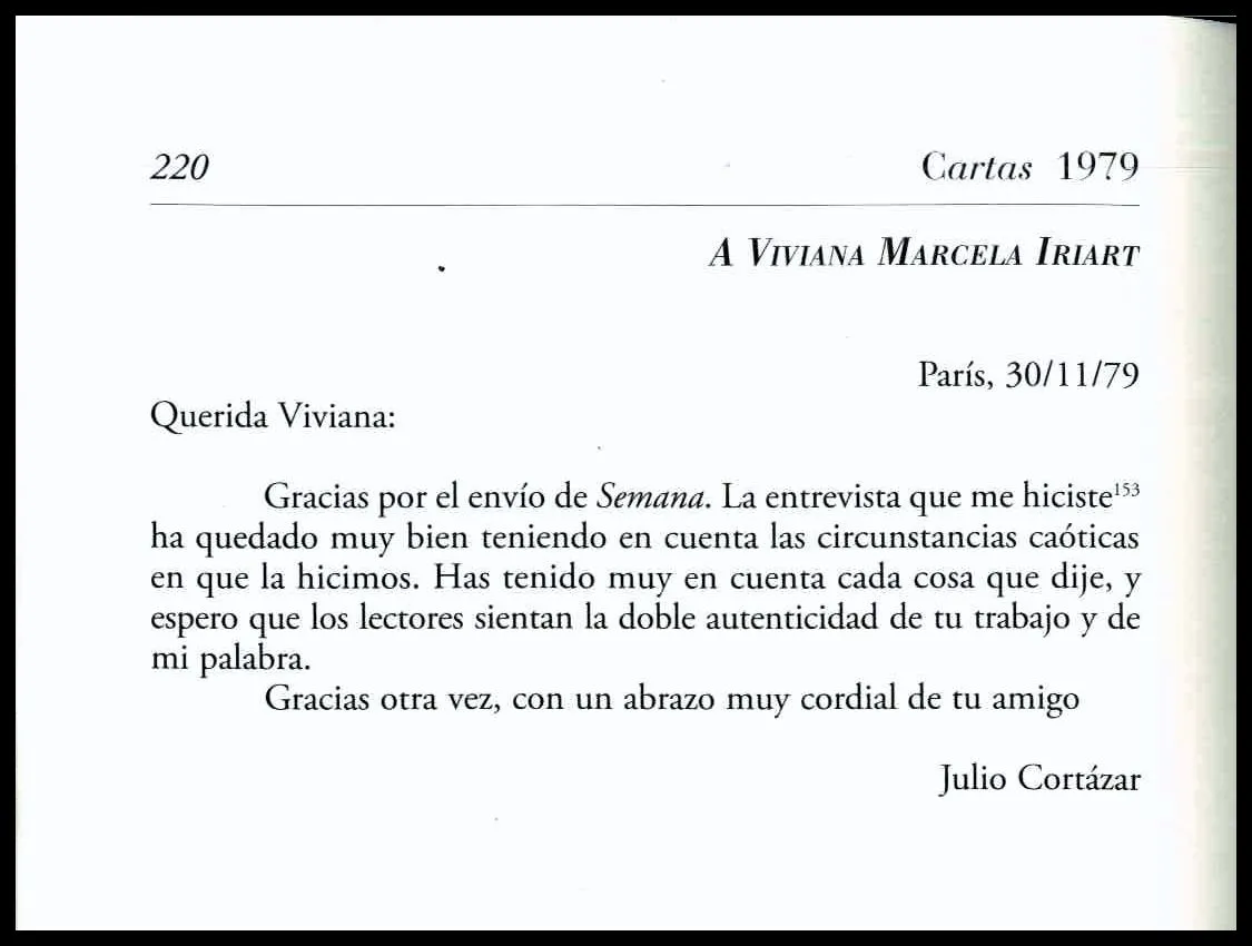 viviana marcela iriart: “Julio Cortázar: Cartas 1977-1984”: carta ... viviana marcela iriart: “Julio Cortázar: Cartas 1977-1984”: carta ...
