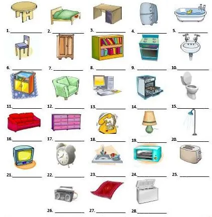 Vocabulario: cosas de la casa | SPANISH Learning | Pinterest