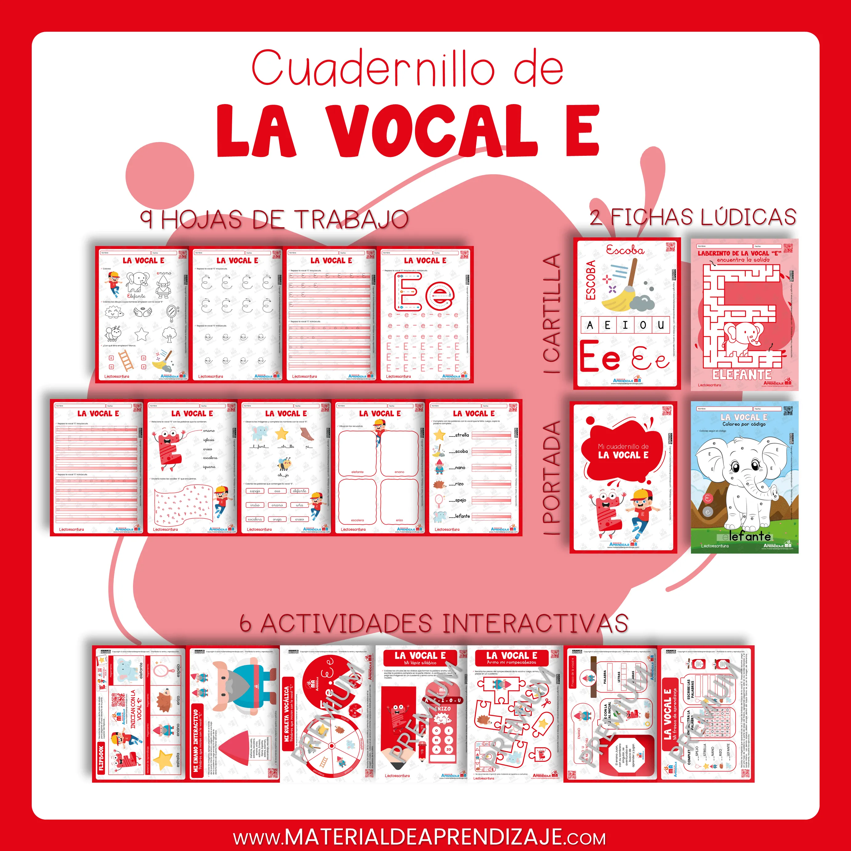 La vocal e