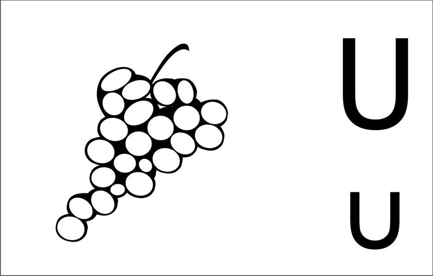 vocal u Colouring Pages