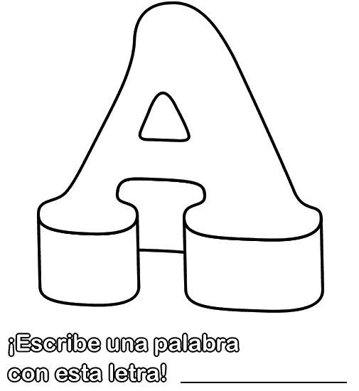 La vocal a para colorear - Imagui
