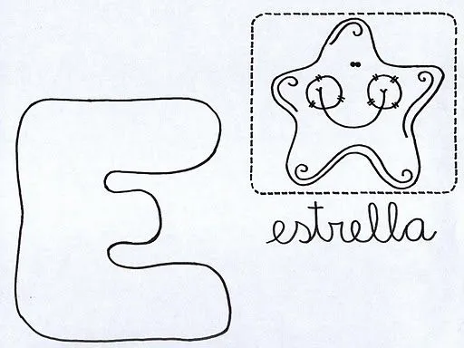 La vocal e cursiva para colorear - Imagui