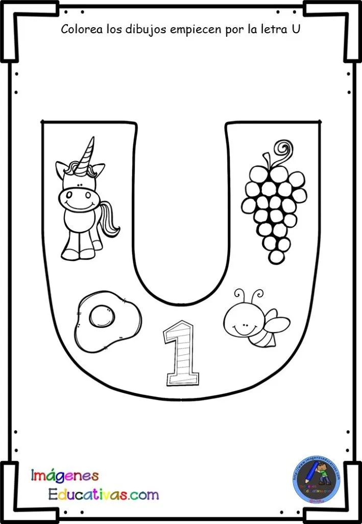 Vocales: Colorea los dibujos – Imagenes Educativas Vocales: Colorea los dibujos – Imagenes Educativas