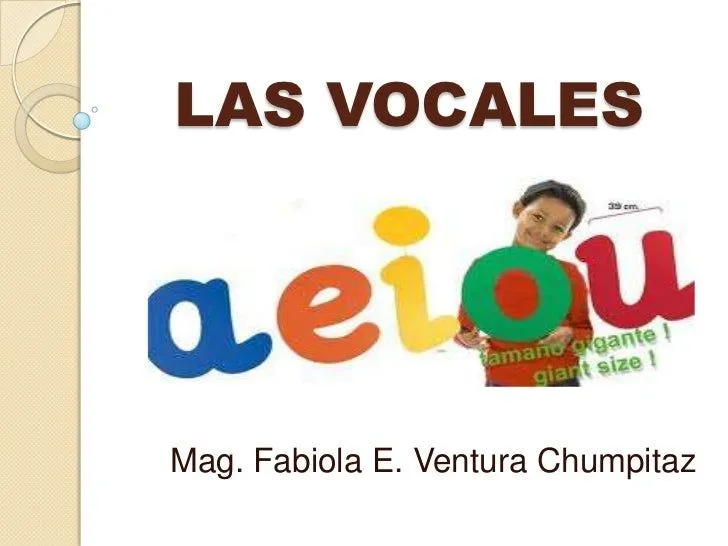 Las vocales diapositivas
