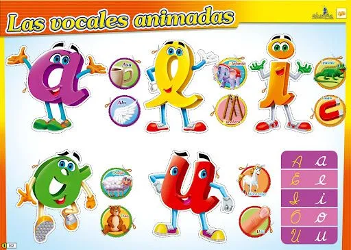 Vocales en dibujos animados - Imagui