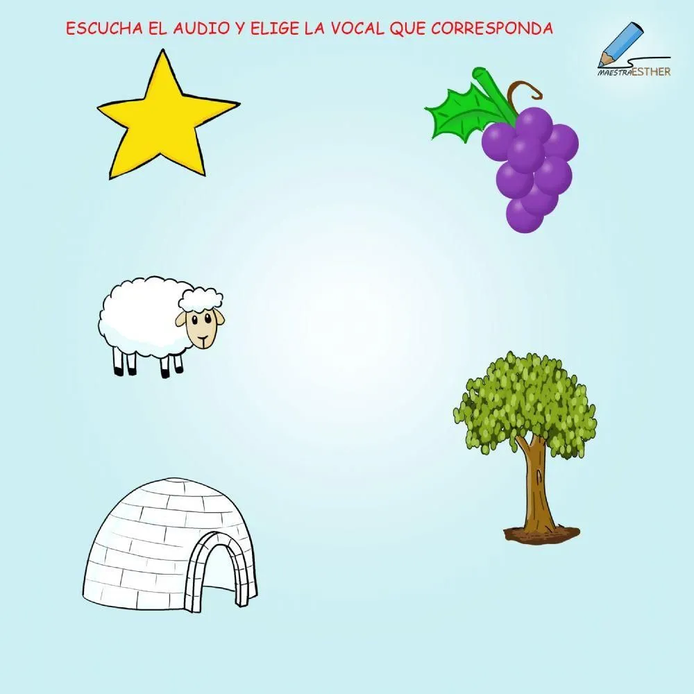 vocales y figuras worksheet | Live Worksheets