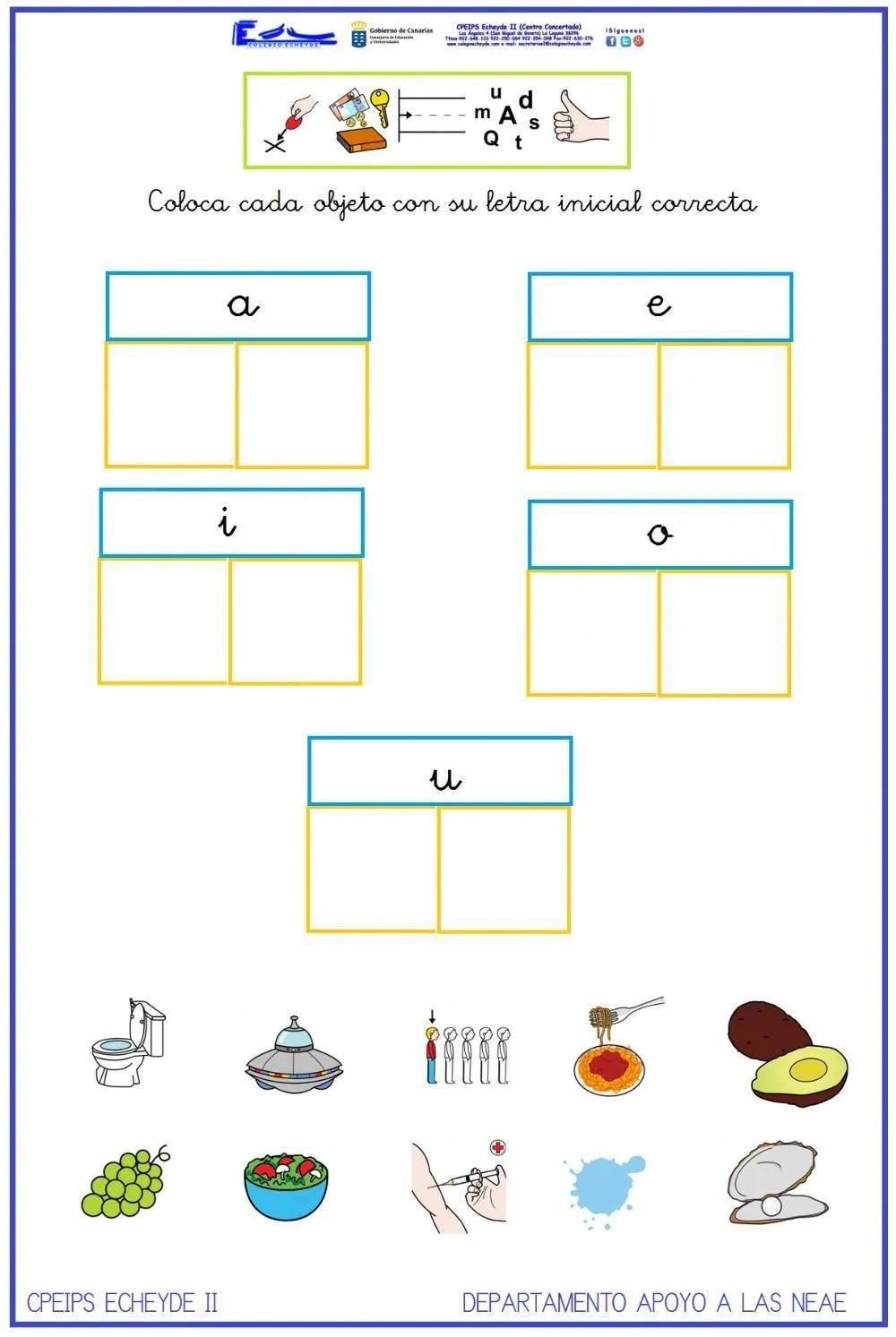 Vocales-objetos worksheet | Live Worksheets Vocales-objetos worksheet | Live Worksheets