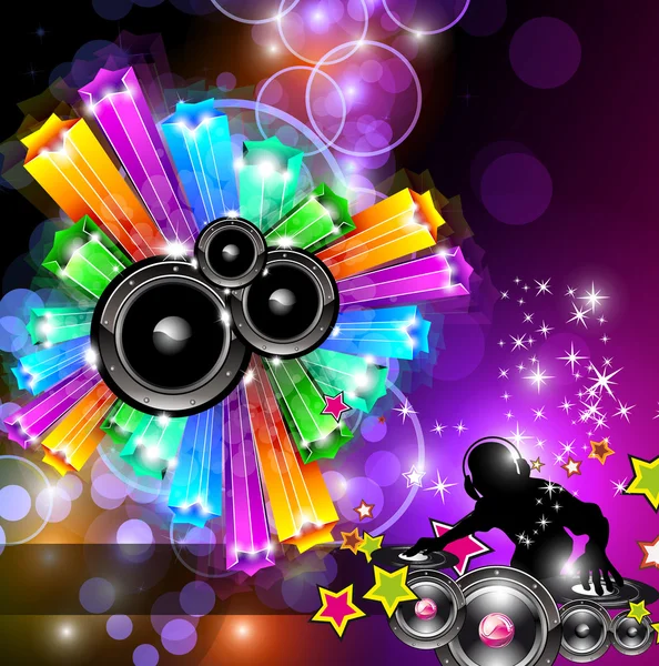 Volante discoteca música para eventos de baile — Vector stock ... Volante discoteca música para eventos de baile — Vector stock ...