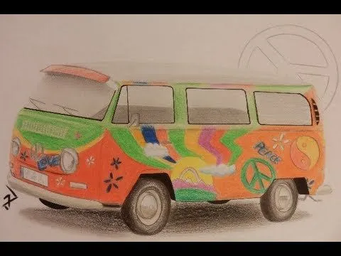 Volkswagen Combi T2 '73 - Speed Drawing - YouTube