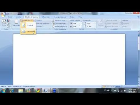 Como voltear la hoja en word 2007 - YouTube