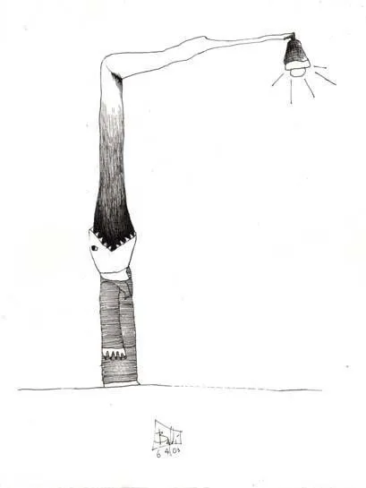 vomitando postes de luz Osvaldo Baldi - Artelista.com