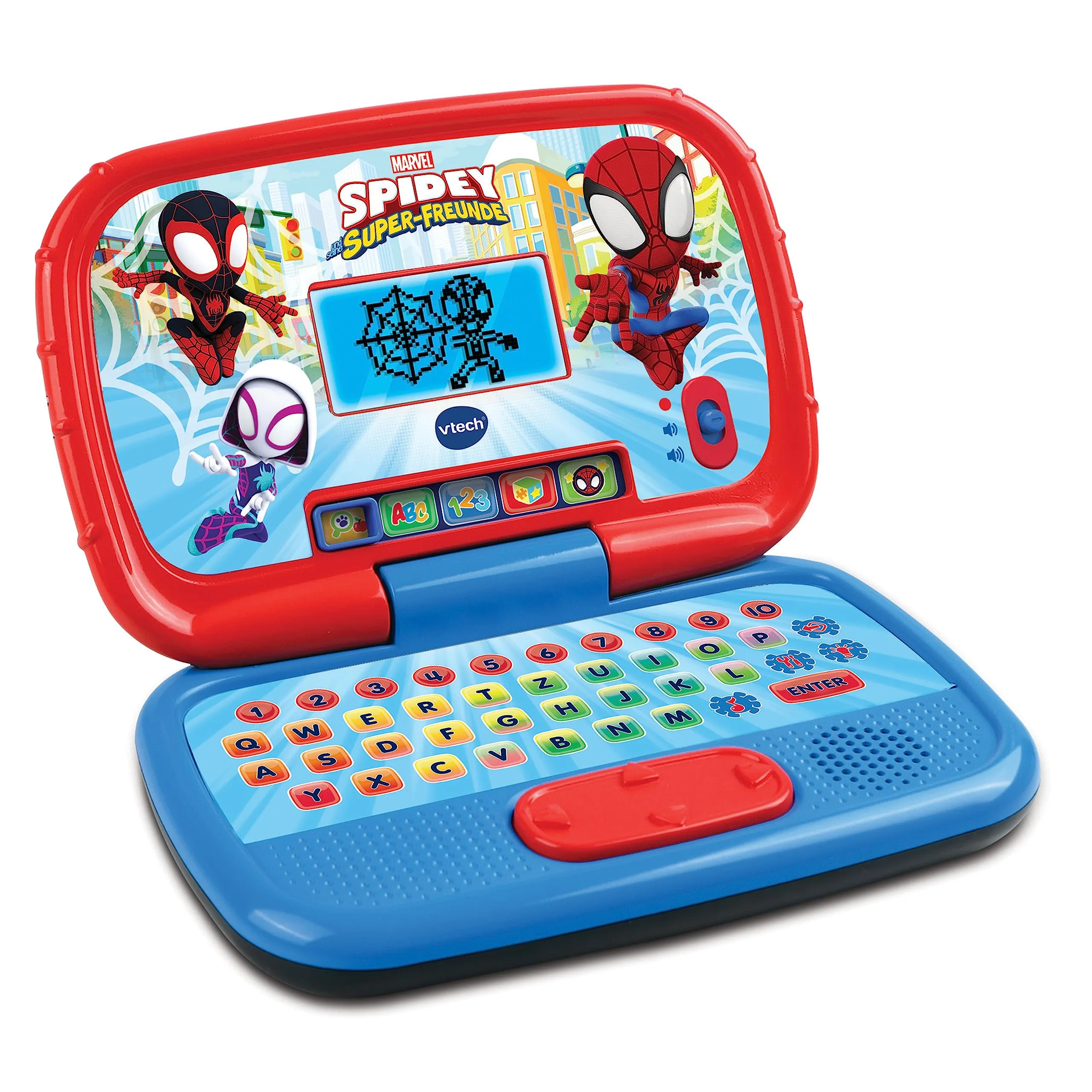 Vtech Spidey y Sus súper Amigos – Ordenador de Aprendizaje con Teclado QWERTY y Contenido para Letras, Vtech Spidey y Sus súper Amigos – Ordenador de Aprendizaje con Teclado QWERTY y Contenido para Letras,