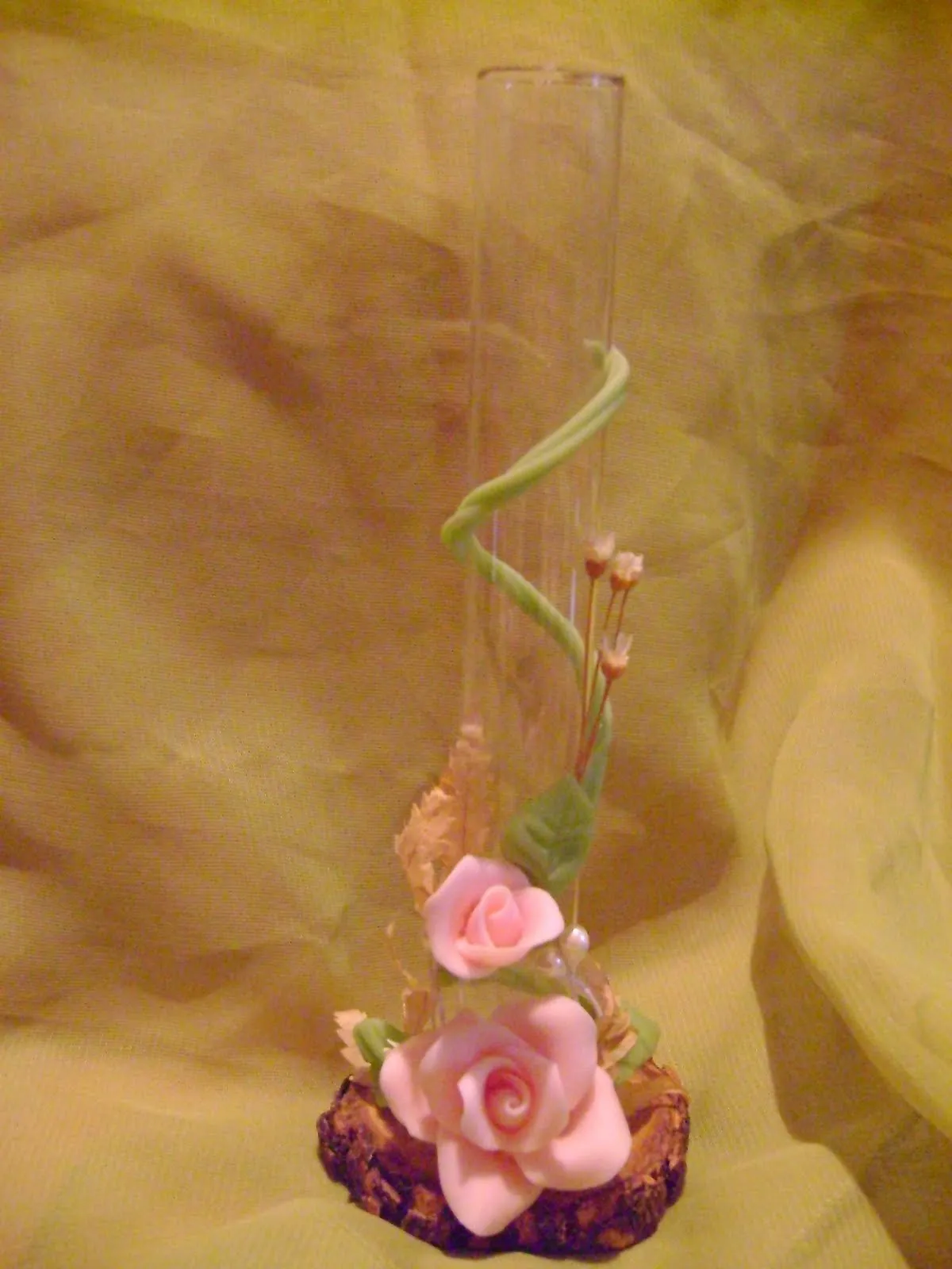 Vuelo Místico: Tubo de ensayo decorado para Mensajes y Porta Vela Vuelo Místico: Tubo de ensayo decorado para Mensajes y Porta Vela