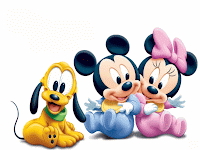 Wallpaper bebes disney; pluto, minnie y mickey