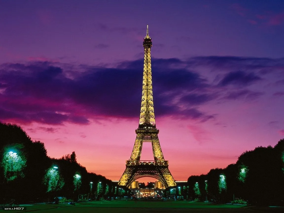 Wallpaper HD Eiffel Tower at night Paris France | Wallpaper HD