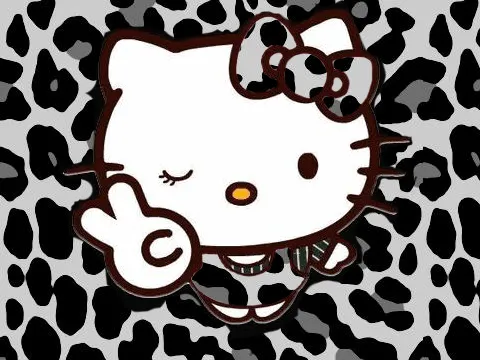 Fondos animal print Hello Kitty - Imagui