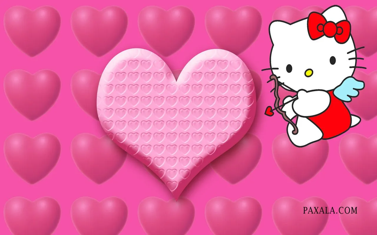 Wallpaper: Hello Kitty en el Día de los Enamorados Wallpaper: Hello Kitty en el Día de los Enamorados