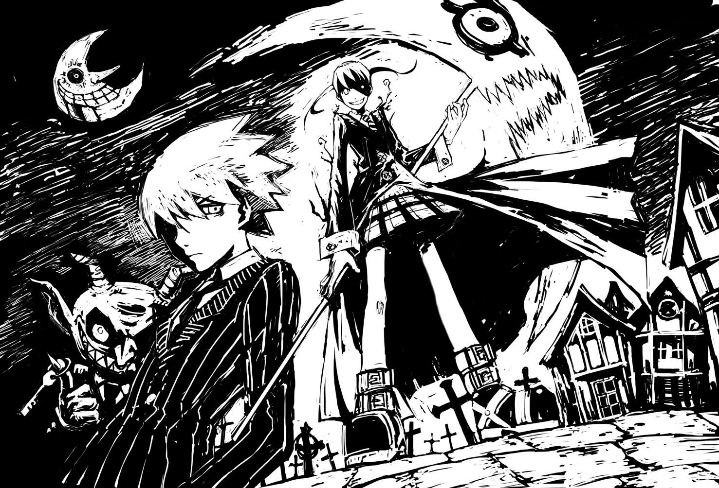 Wallpapers de anime muy interesantes en blanco y negro - Mil Recursos Wallpapers de anime muy interesantes en blanco y negro - Mil Recursos