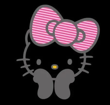 Hello kitty con fondo negro