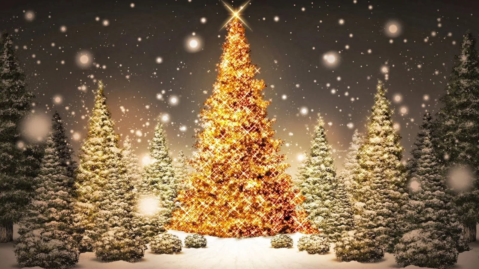 Wallpapers de Navidad - Feliz Navidad - Arboles navideños con gran ...